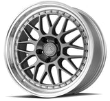 Aodhan Aodhan AH02 18" 5x100 Hyper Black w/ Machined Lip