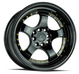 Aodhan 16x8 et15 / 4x100 / 4x114.3 / cb73.1 Aodhan AH03 16" 4x100/114.3 Full Gloss Black (Gold Rivet) AH0316804100114315FB