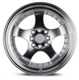 Aodhan 16x8 et15 / 4x100 / 4x114.3 / cb73.1 Aodhan AH03 16" 4x100/114.3 Silver Machined Face And Lip AH0316804100114315SMF