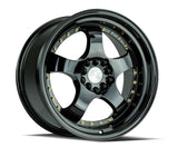Aodhan 17x9 et25 / 5x100 / 5x114.3 / cb73.1 Aodhan AH03 17" 5x100/114.3 Full Gloss Black (Gold Rivet) AH0317905100114325FB