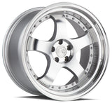 Aodhan 18x10.5 et25 / 5x114.3 / cb73.1 Aodhan AH03 18" 5x114.3 Silver Machined Face And Lip AH03181055114325SMF