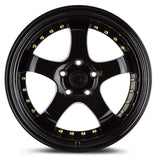 Aodhan Aodhan AH03 18" 5x114.3 Full Gloss Black (Gold Rivet)