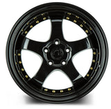 Aodhan Aodhan AH03 19" 5x114.3 Full Gloss Black (Gold Rivet)
