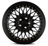 Aodhan Aodhan AH05 18" 5x114.3 Full Gloss Black (Gold Rivet)
