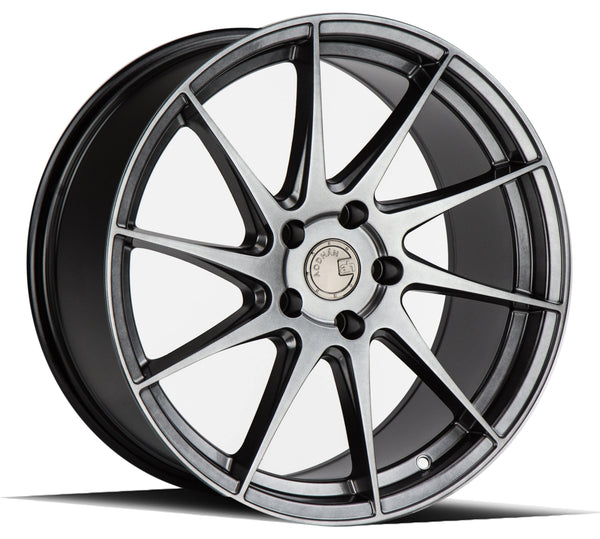 Aodhan 18x8.5 et35 / 5x100 / cb73.1 Aodhan AH09 18" 5x100 (Driver Side) Hyper Black AH91885510035HB_D