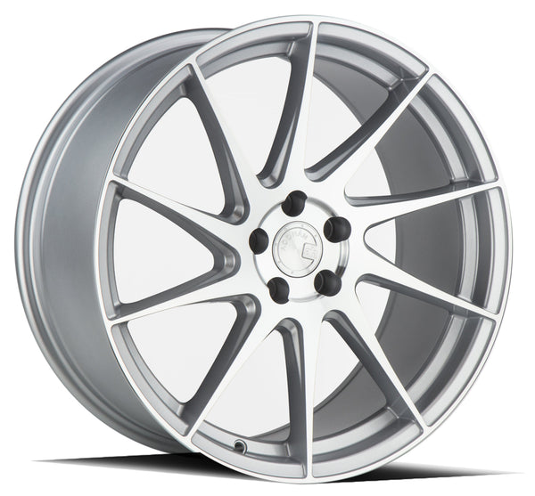 Aodhan 18x8.5 et35 / 5x108 / cb73.1 Aodhan AH09 18" 5x108 (Driver Side) Gloss Silver Machined Face AH91885510835SMF_D