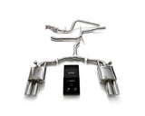 Armytrix Stainless Steel Valvetronic Catback Exhaust System Quad Chrome Silver Tips Audi A4 2.0L TFSI B9 / B9.5 2WD 17+ | AU942-QS11C