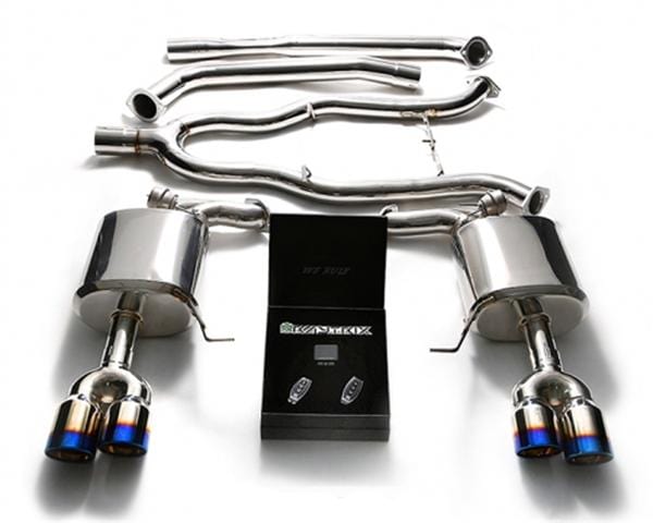 Armytrix Stainless Steel Valvetronic Catback Exhaust System Quad Chrome Silver Tips BMW 5-Series F10 11-17 | BMF13-QS17C