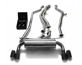 Armytrix Stainless Steel Valvetronic Catback Exhaust System Quad Matte Black Tips BMW M135i | M235i F2x 12-15 | BMF23-QS42M