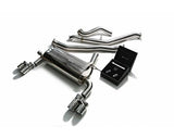 Armytrix Stainless Steel Valvetronic Catback Exhaust System Quad Matte Black Tips 3-Series | 4-Series F3x 12-15 | BMF32-QS42M