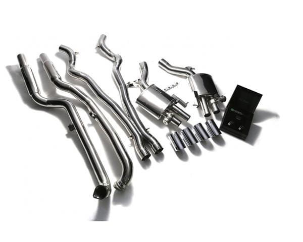 Armytrix Stainless Steel Valvetronic Catback Exhaust System Quad Chrome Silver Tips BMW M6 F12 | F13 13-17 | BMF6M-QS11C