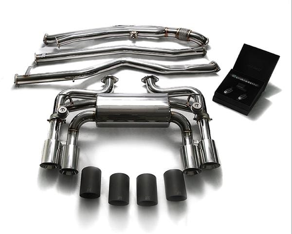 Armytrix Stainless Steel Valvetronic Catback Exhaust System Quad Carbon Tips BMW M2 F87 17+ | BMF87-QC38