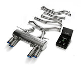 Armytrix Stainless Steel Valvetronic Catback Exhaust System Quad Blue Coated Tips BMW M3 | M4 F8x 15+ | BMF8M-QS11B