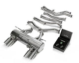 Armytrix Stainless Steel Valvetronic Catback Exhaust System Quad Chrome Silver Tips BMW M3 | M4 F8x 15+ | BMF8M-QS11C