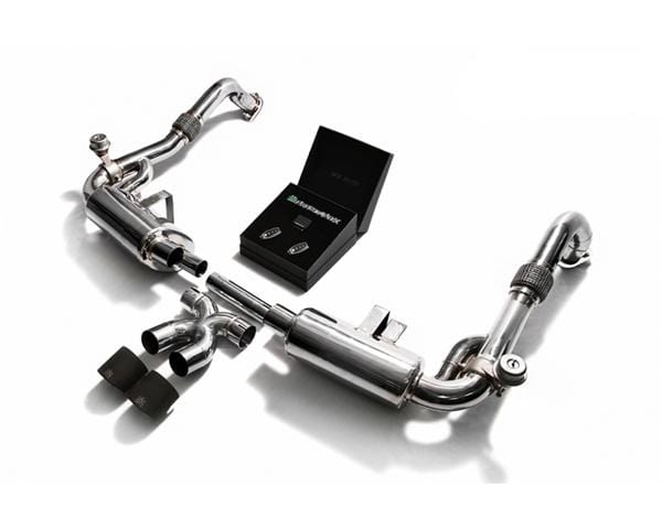 Armytrix Stainless Steel Valvetronic Exhaust System Dual Carbon Porsche 718 Boxster | Cayman 17-18 | P82T1-DC24