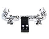 Armytrix Stainless Steel Valvetronic Exhaust System Quad Matte Black Tips Porsche 991 Carrera | S 12-16 | P91N1-QS27M