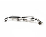 Armytrix Stainless Steel Valvetronic Catback Exhaust System Quad Matte Black Tips Porsche 991.2 Turbo 17-18 | P91T2-QS35M