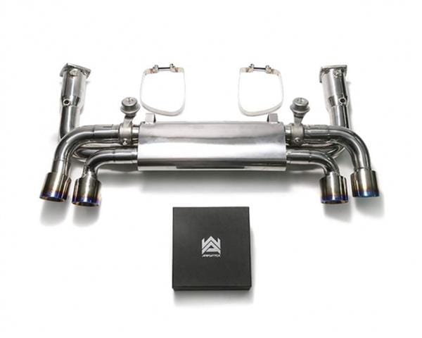 Armytrix ARMYTRIX Stainless Steel Sport High-Flow Valvetronic Exhaust System Quad Blue Coated Tips Porsche 991.2 Carrera 17-18 AT-P92C4-CD P92C4-QS24B