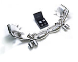Armytrix Stainless Steel Valvetronic Muffler Quad Chrome Silver Tips Porsche 997 Carrera 05-08 | P97N1-QS26C