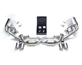 Armytrix Stainless Steel Valvetronic Muffler Quad Matte Black Tips Porsche 997 Carrera 05-08 | P97N1-QS26M