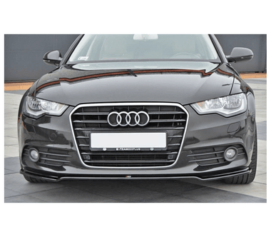 Maxton Design Gloss Black Maxton Design Front Splitter Audi A6 C7 AU-A6-C7-FD1G