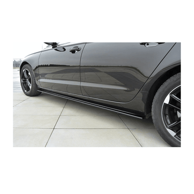 Maxton Design Gloss Black Maxton Design Side Skirts Diffusers Audi A6 C7 AU-A6-C7-SD1G