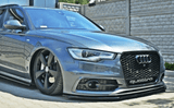 Maxton Design Gloss Black Maxton Design Front Splitter V.1 Audi S6 / A6 S-Line C7 AU-A6-C7-SLINE-FD1G