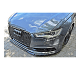 Maxton Design Gloss Black Maxton Design Front Splitter V.2 Audi S6 / A6 S-Line C7 AU-A6-C7-SLINE-FD2G