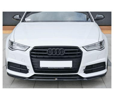 Maxton Design Gloss Black Maxton Design Front Splitter V.1 Audi  2015+ S6 / 2014+ A6 S-Line C7 Face Lift AU-A6-C7F-SLINE-FD1G
