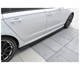 Maxton Design Gloss Black Maxton Design Side Skirts Diffusers Audi  2015+ S6 / 2014+ A6 S-Line C7 Face Lift AU-A6-C7F-SLINE-SD1G