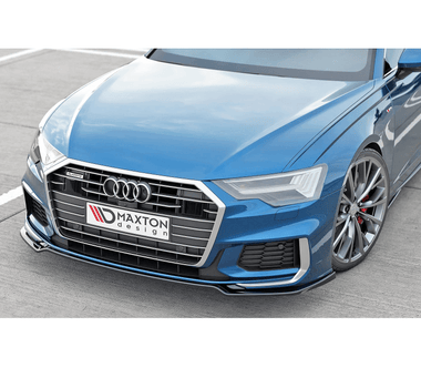 Maxton Design Gloss Black Maxton Design Front Splitter V.1 Audi Sedan & Avant A6 S-Line / S6 C8 AU-A6-C8-SLINE-FD1G