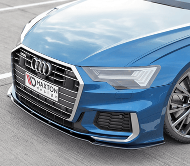 Maxton Design Gloss Black Front Splitter V.2 Audi Sedan & Avant A6 S-Line / S6 C8 AU-A6-C8-SLINE-FD2G