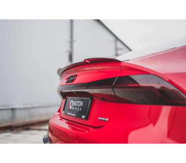 Maxton Design Gloss Black Maxton Design Spoiler Cap Audi A7 C8 S-Line AU-A7-C8-SLINE-CAP1G