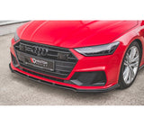 Maxton Design Gloss Black Maxton Design Front Splitter V.2 Audi A7 C8 S-Line AU-A7-C8-SLINE-FD2G