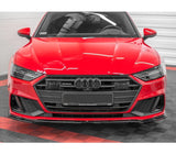 Maxton Design Gloss Black Maxton Design Front Splitter V.1 Audi A7 C8 S-Line AU-A7-C8-SLINE-FD1G