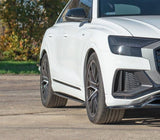 Maxton Design Gloss Black Maxton Design Side Skirts Diffusers Audi Q8 S-Line AU-Q8-1-SLINE-SD1G
