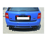 Maxton Design Textured Black Maxton Design Central Rear Splitter Audi RS6 C5 Avant AU-RS6-C5-RD1T