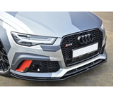Maxton Design Gloss Black Maxton Design Front Splitter V.1 Audi RS6 C7 & C7 Facelift AU-RS6-C7-FD1G