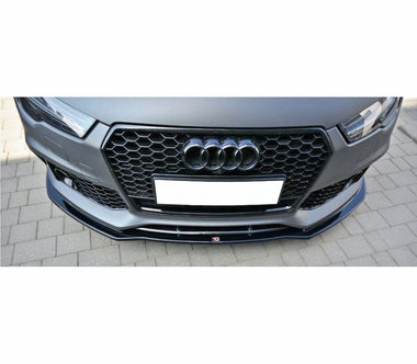 Maxton Design Gloss Black Maxton Design Front Splitter V.1 Audi RS7 C7 Face Lift AU-RS7-1F-FD1G