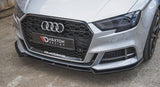 Maxton Design Textured Black Maxton Design Front Splitter V.3 Audi 2017+ Face Lift S3 / A3 S-Line 8V AU-S3-3F-FD3T