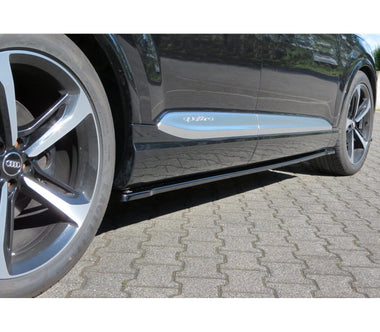 Maxton Design Gloss Black Maxton Design Side Skirts Splitters Audi SQ7 / Q7 S-Line Mk2 AU-SQ7-2-SD1G