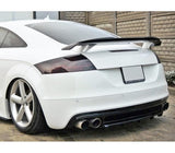 Maxton Design Gloss Black Maxton Design Central Rear Splitter Audi 2012-2013 TT-S 8J (With A Vertical Bar) AU-TT-2-RS-RD1+RD2G