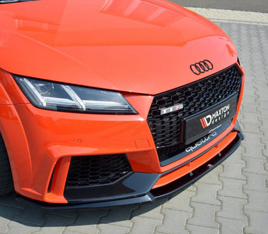 Maxton Design Gloss Black Maxton Design Front Splitter V.2 Audi  2018+ TT-RS 8S AU-TT-3-RS-FD2G