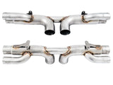 AWE Tuning Center Muffler Delete - Chrome Silver Tips AWE Tuning Performance Exhaust System - 991 | 997.2 | GT3 | GT3 RS 3010-32036