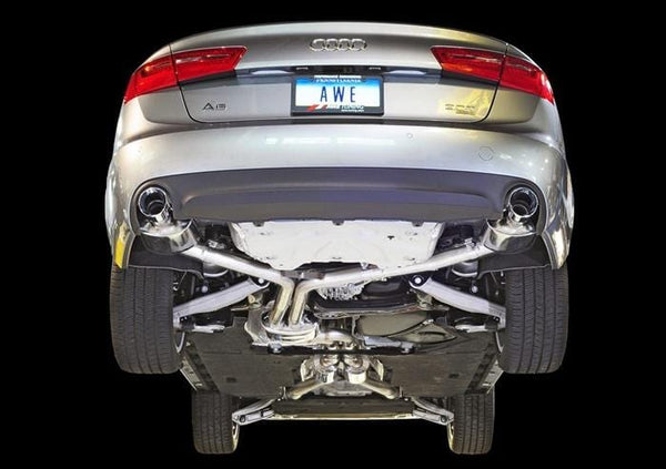 AWE Tuning Chrome Silver AWE Tuning C7 Audi A6 3.0T Touring Edition Exhaust 3015-32048