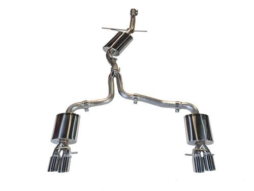 AWE Tuning Chrome Silver AWE Cat Back Exhaust (Quad Outlet Style) | B8 Audi A4 2.0T 3015-42018