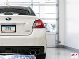 AWE Tuning Track Edition for VA / GV WRX / STI Sedan - Chrome Silver Quad Tips (102mm) - (3020-42058) AWE Tuning Exhaust System | 2015+ Subaru WRX AWE-SUBARU-WRX
