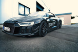 Capristo Audi R8 V10 PLUS (2015 ) - Carbon Front Fins & Carbon Front Spoiler (Matte) 10AU00810009KM