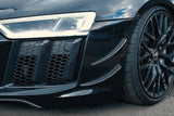 Capristo Audi R8 V10 PLUS (2015 ) - Carbon Front Fins & Carbon Front Spoiler (Matte) 10AU00810009KM