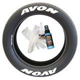 Tire Stickers 4 OF EACH / BLUE / 14"-16" / 1.25" Tire Stickers - AVON - Temporary AVO-1416-125-4-B-T